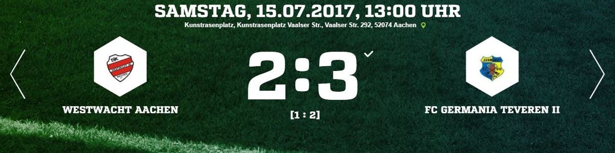 Germania II 3:2 bei Westwacht Aachen