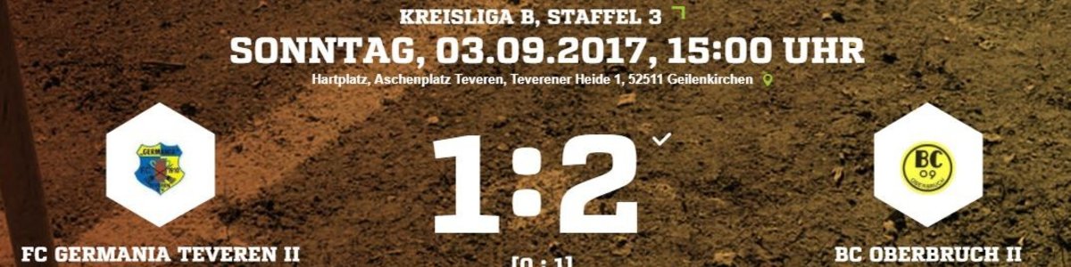 Germania II unterliegt Aufsteiger Oberbruch II mit 1:2