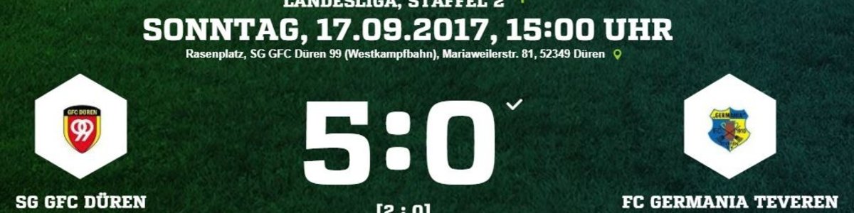 Erste Niederlage für Germania I fällt deutlich aus. 0:5 bei Tabellenführer GFC Düren