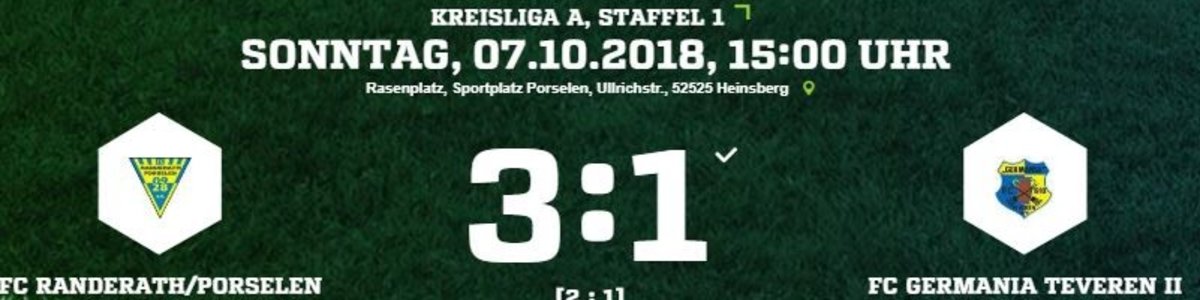 Germania II verliert in Randerath/Porselen 1:3