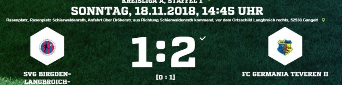 Germania II gewinnt in Birgden/Langbroich/Schierwaldenrath 2:1