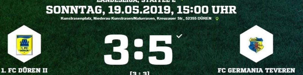 Germania I gewinnt in einem torreichen Spiel 5:3 beim 1.FC Düren II