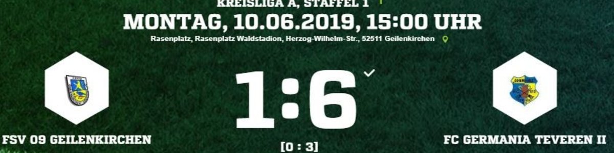 6:1 in Geilenkirchen sorgt für den sicheren Klassenerhalt für Germania II