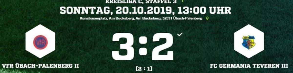 Germania III unterliegt beim VfR Übach/Palenberg II 2:3