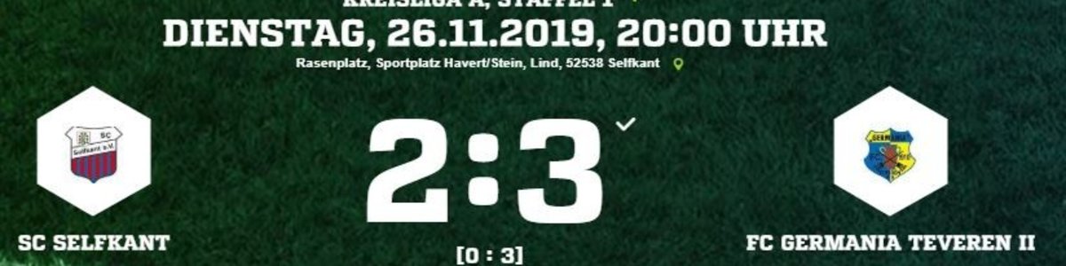 3x Thomas Schmidt beim 3:2 im Nachholspiel beim SC Selfkant