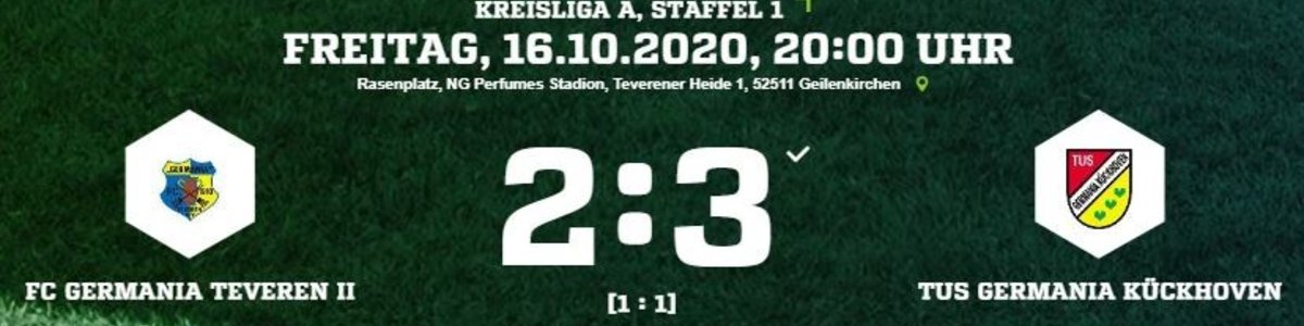 Spätes Gegentor für Germania II beim 2:3 gegen Germania Kückhoven