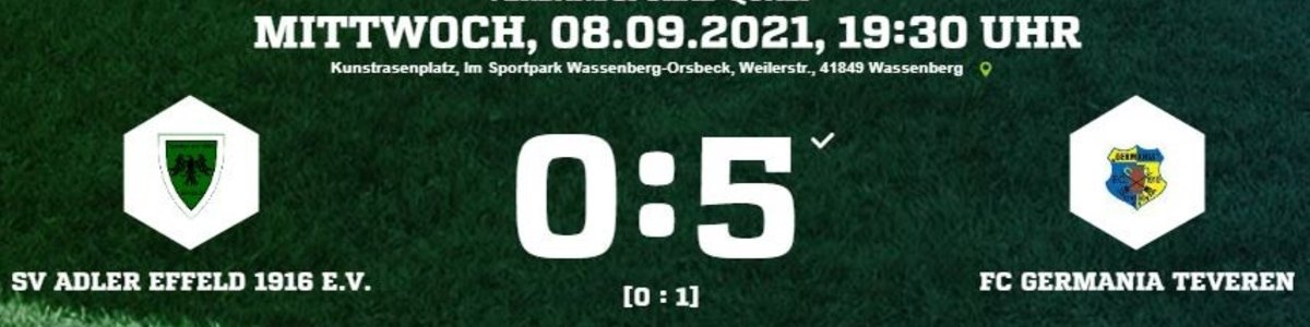 Germania I trifft nach 5:0 in Effeld im Verbandspokal-Quali-Finale auf den SV Golkrath