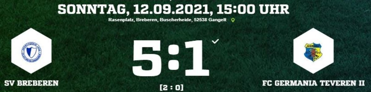 Germania II unterliegt in Breberen mit 1:5