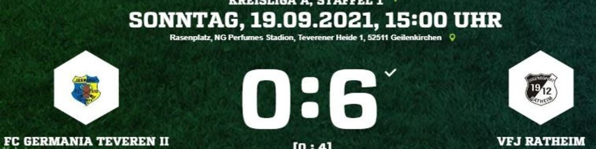 Germania II kassiert gegen Ratheim 0:6 Niederlage